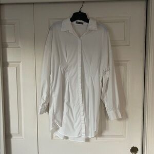SHEIN Classic White Button Down Shirt